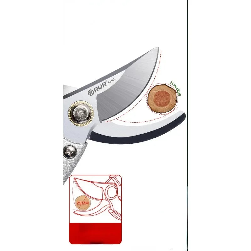 Stainless Steel Gardening and Pruning Shears Scissors Grafting Tool Scissor Secateurs Floral Fruit Tree Branch Cutting Picking