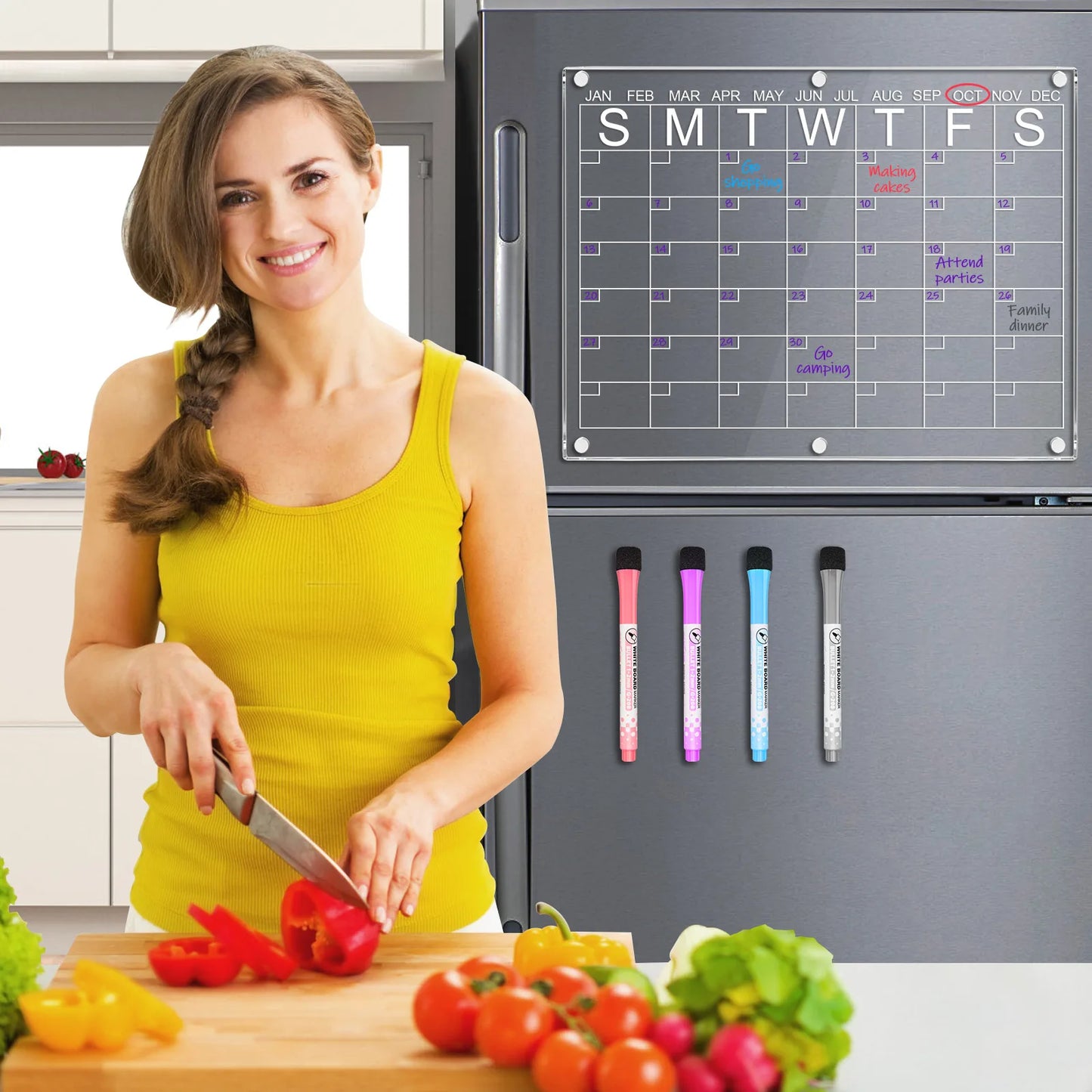 Magnetic Weekly Calendar For Home Or Office