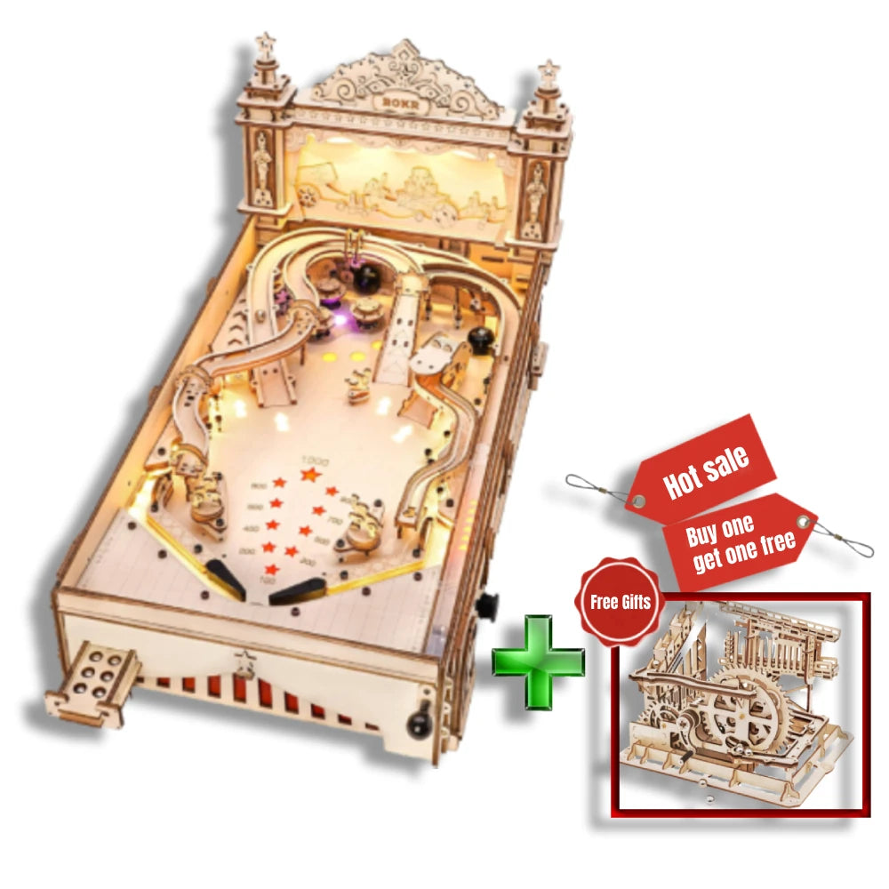3D Vintage Pinball Machine Wooden Puzzles