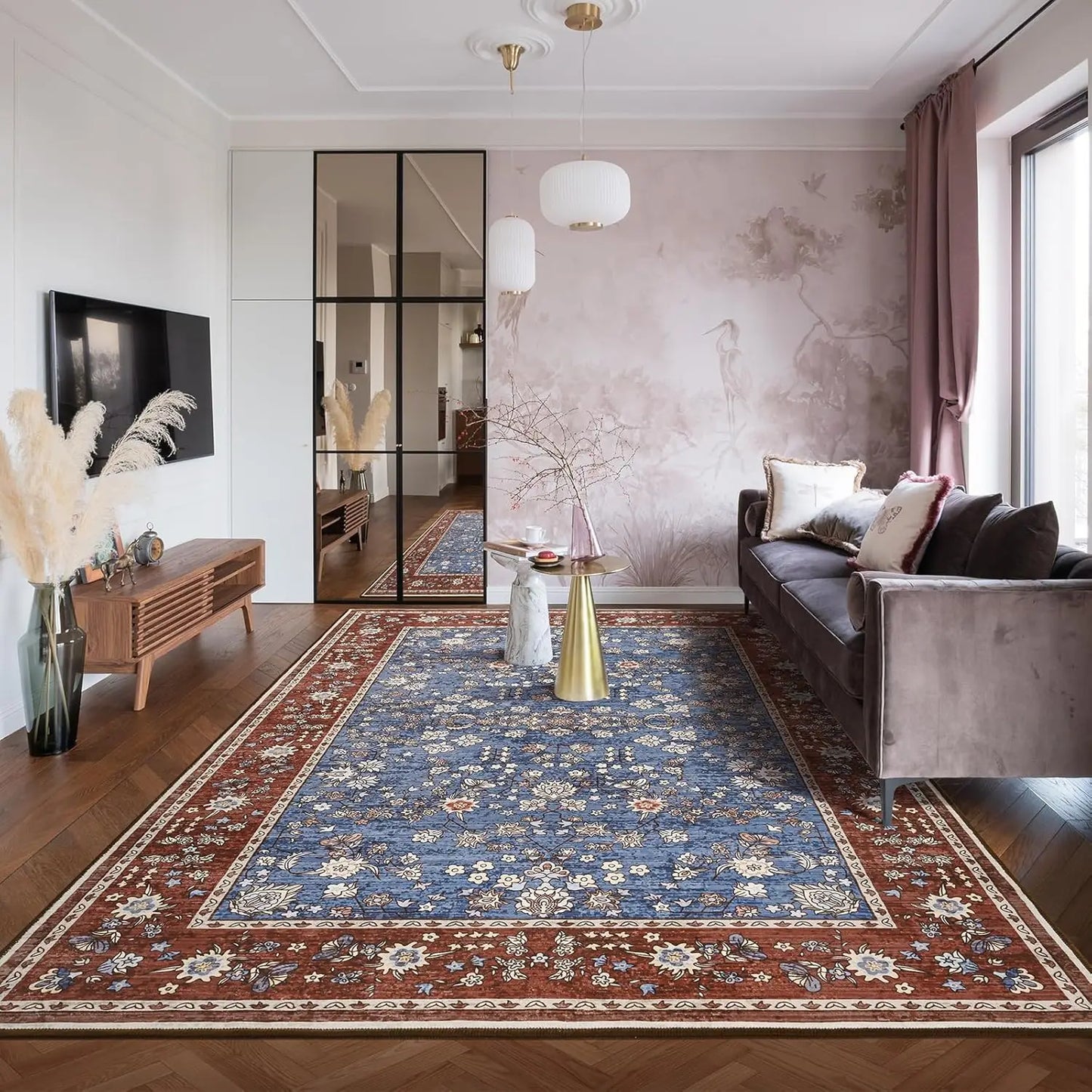 Non Slip Vintage Area Rug