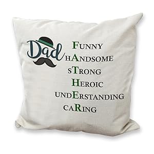 Father's Day Throw Pillow Case, Dad's Spot Throw Pillow Covers 18 x 18 Inch，2-Pocket, Dad Gifts from Daughter Son