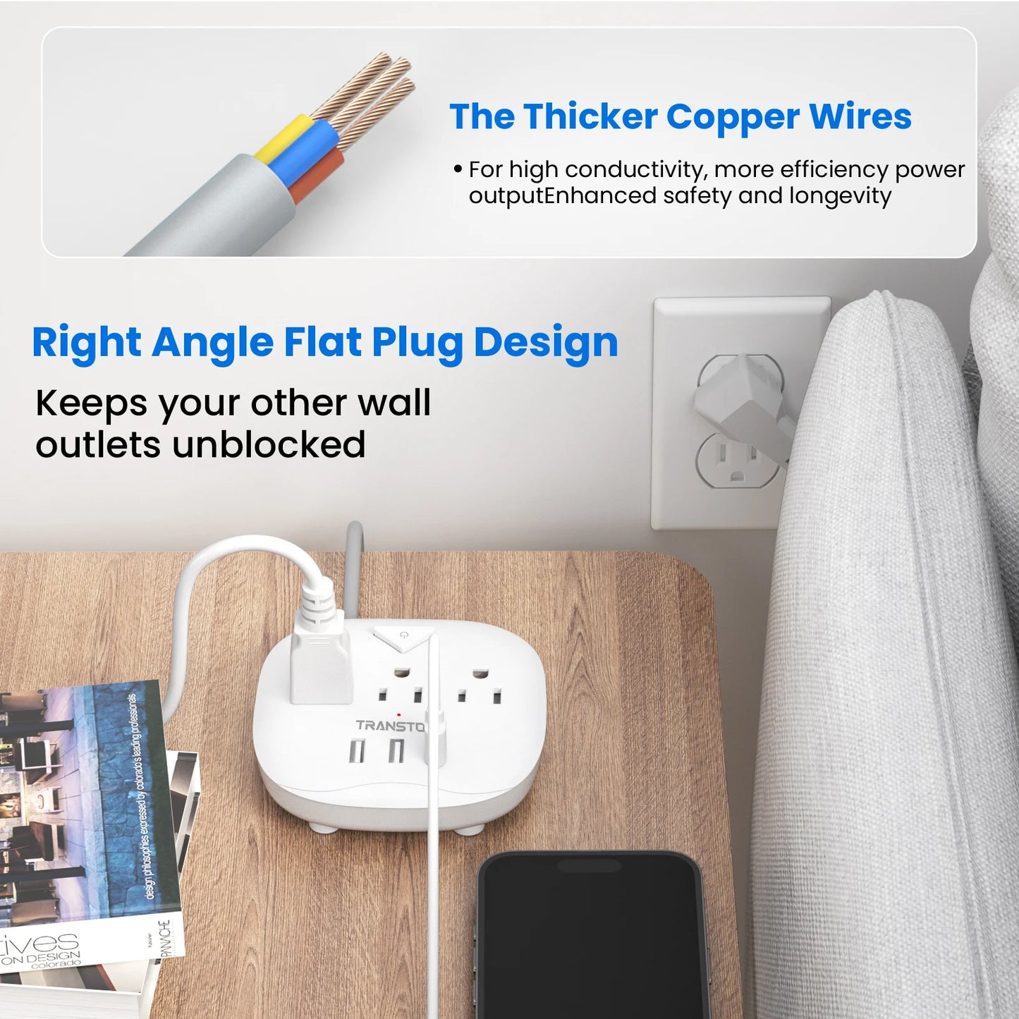 Quick Charge Power socket with USB Ports