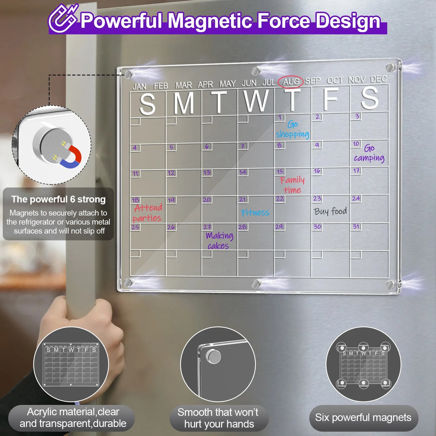 Magnetic Weekly Calendar For Home Or Office