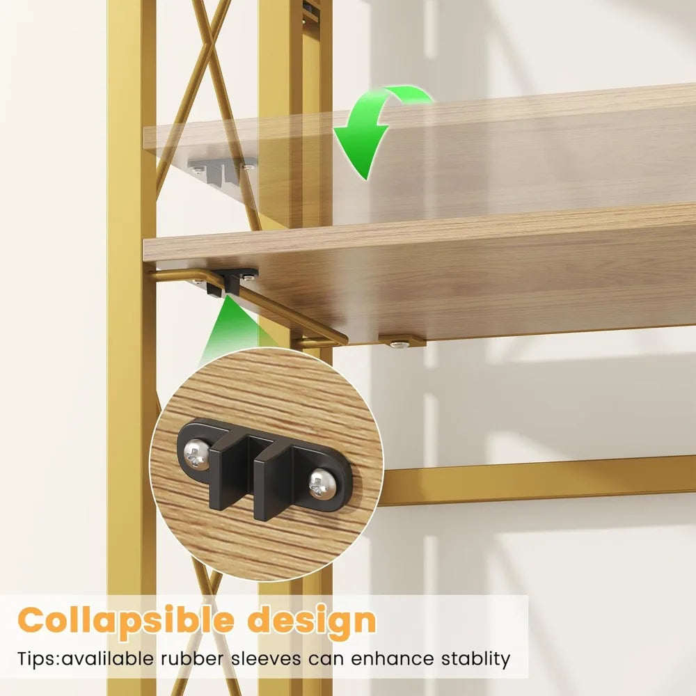 5-Tier Arched Collapsible Shelving Unit