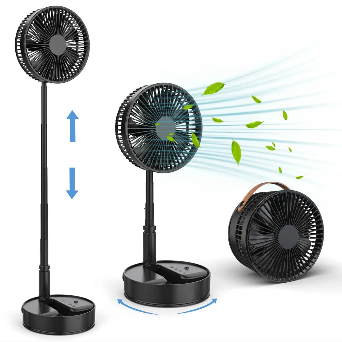 4-Speed Remote Control Portable Standing Fan