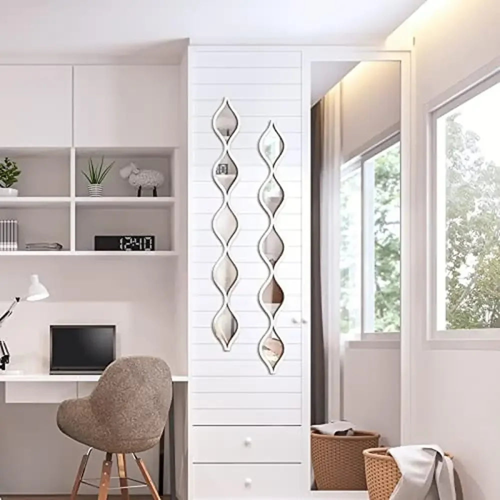 3 Piece Teardrop Wall Mirror Decor