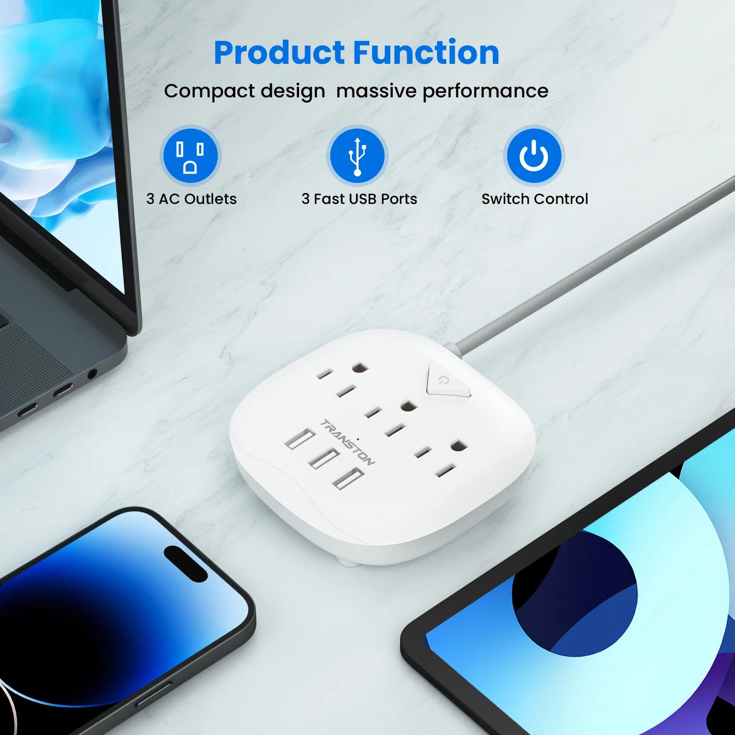 Quick Charge Power socket with USB Ports