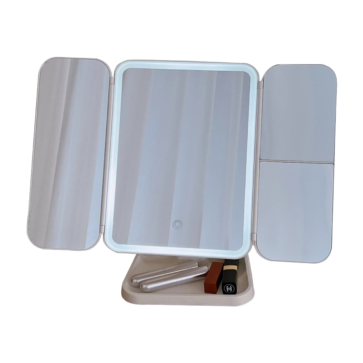 Trifold Makeup Mirror LED Lights