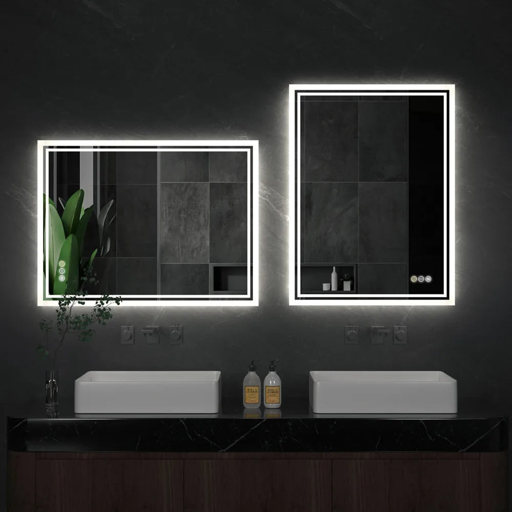 Frameless Dimmable Defog LED Backlight Mirror