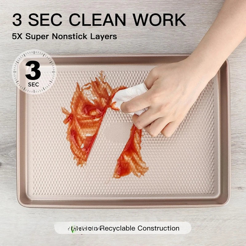 Heavy Duty Nonstick Diamond Texture Cookie Tray