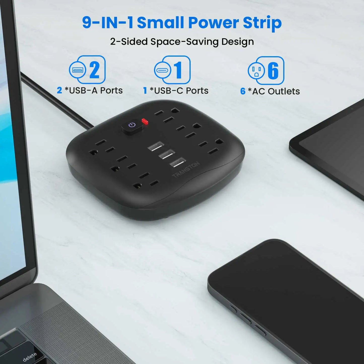 Surge Protector Outlet with 3 USB Ports