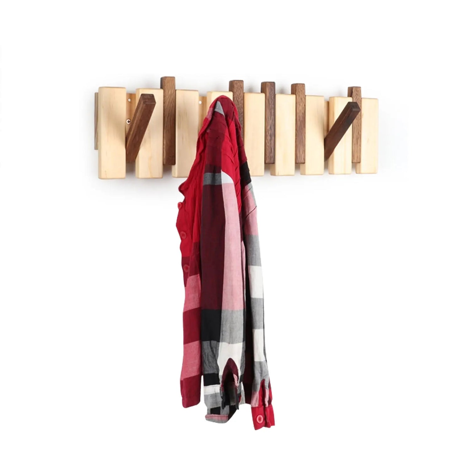 8 Hooks Wooden Coat Hanger