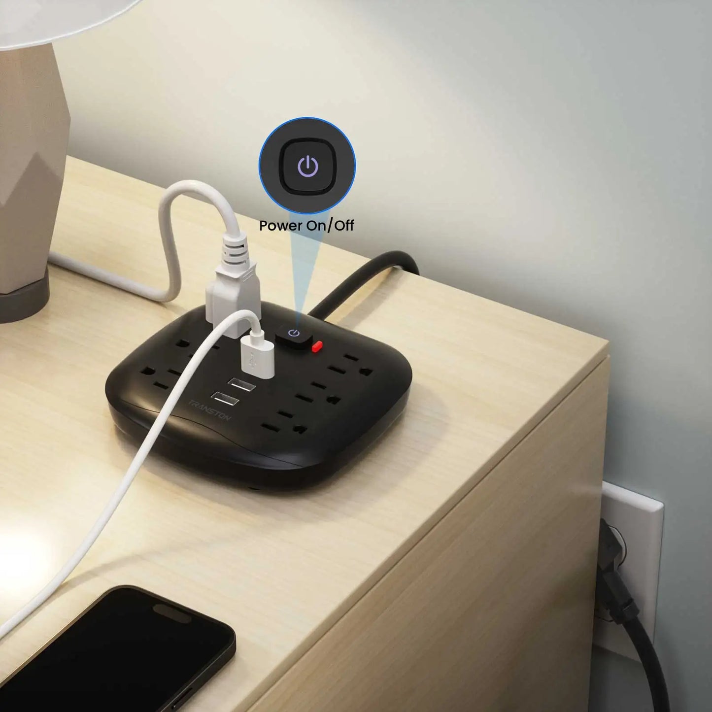 Surge Protector Outlet with 3 USB Ports