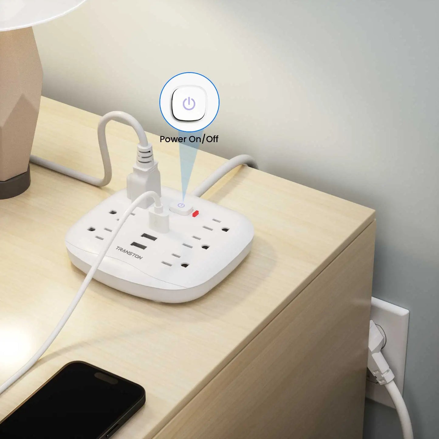 Surge Protector Power Outlet with USB Ports