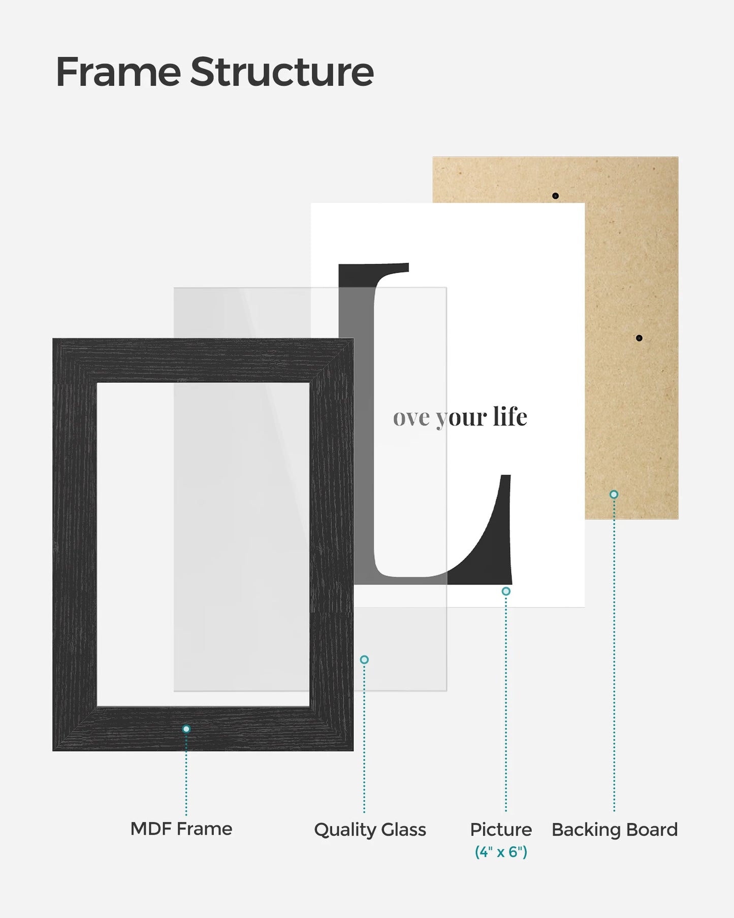 4x6 Wall Collage Picture Frame, Set of 12