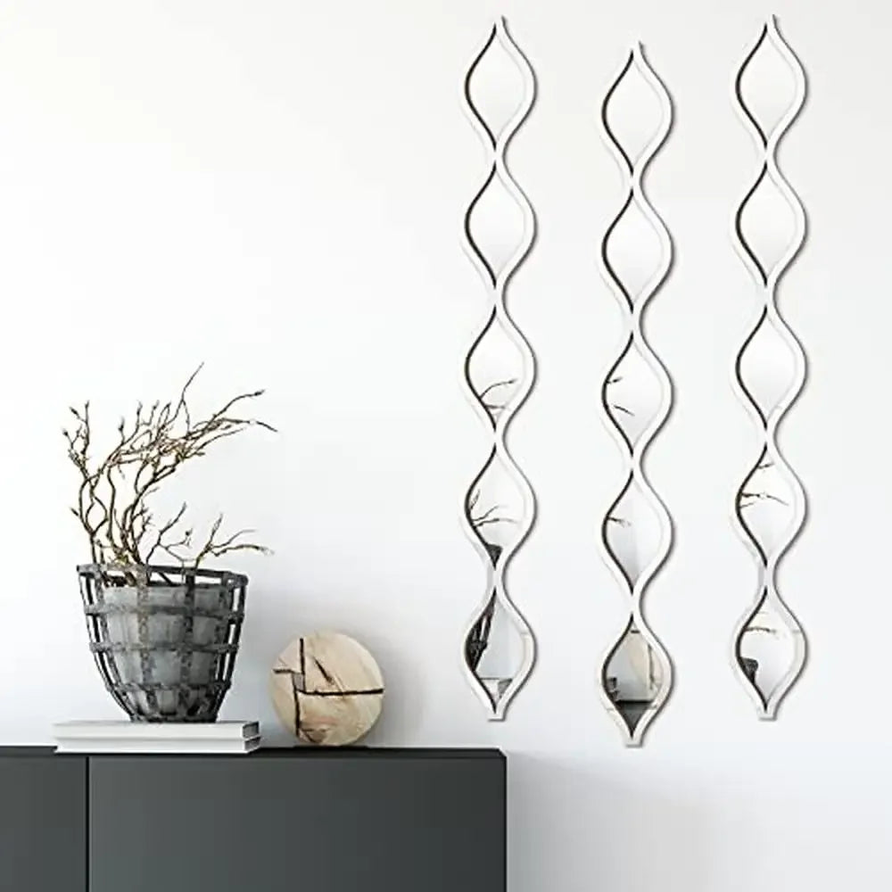 3 Piece Teardrop Wall Mirror Decor