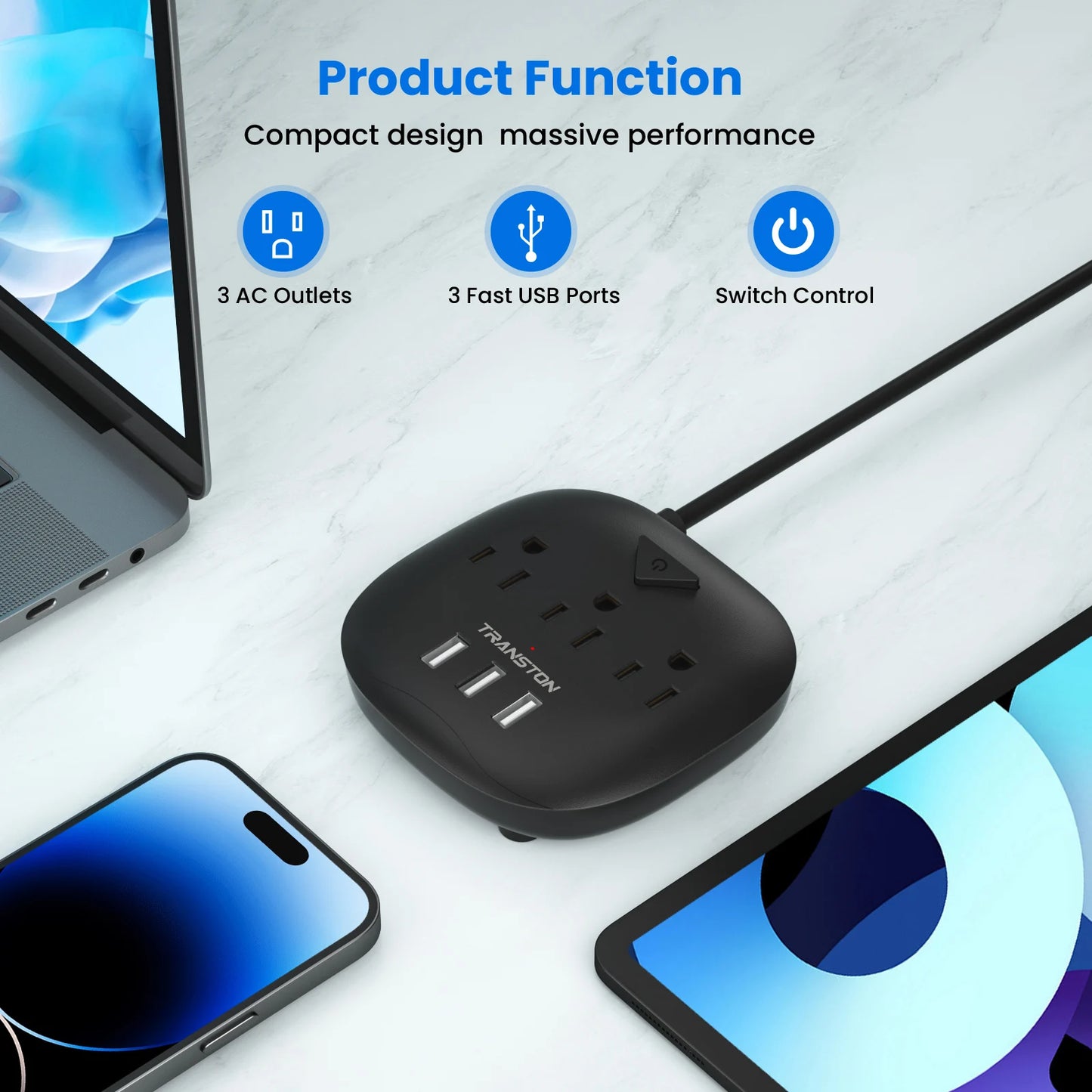 Quick Charge Outlet with 3 USB Ports