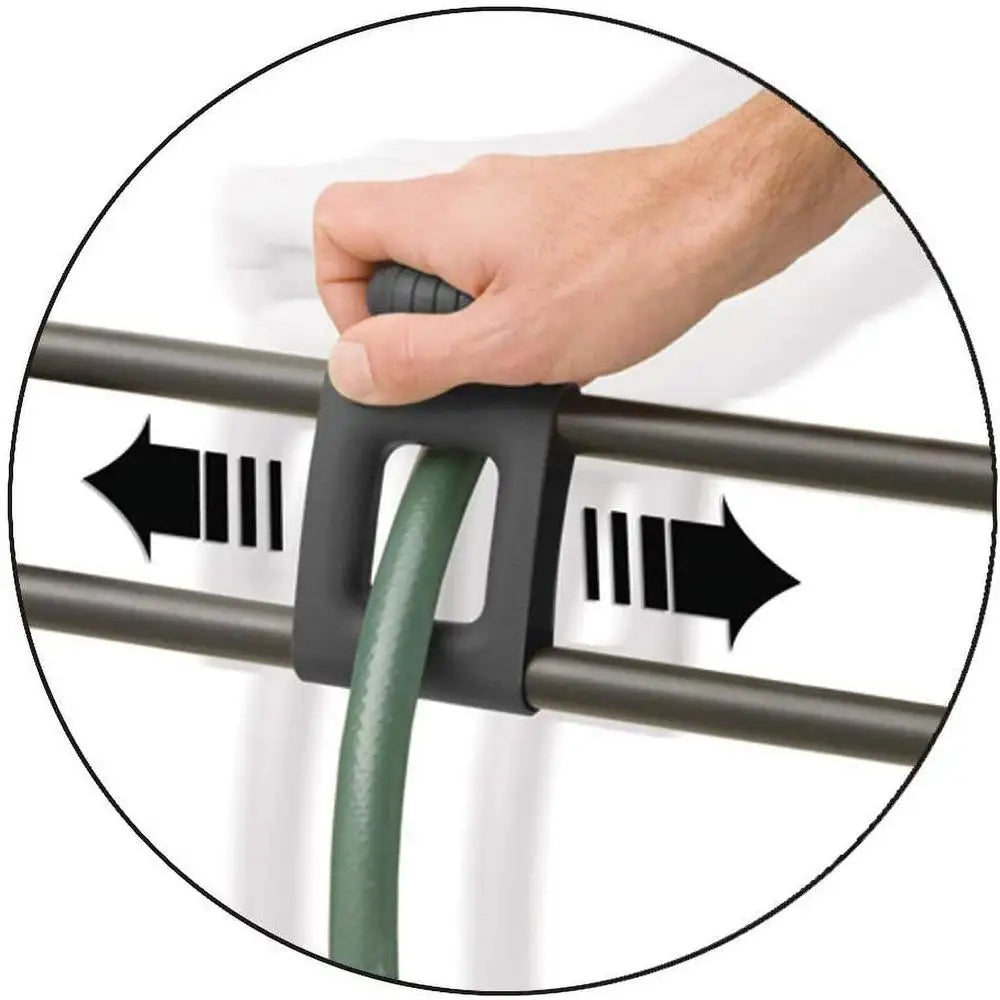 175ft Outdoor Smart Trak Garden Hose Reel     Resin Wicker Hideaway Smart Trak Hose Guide Weather Resistant Durable Storage Solution