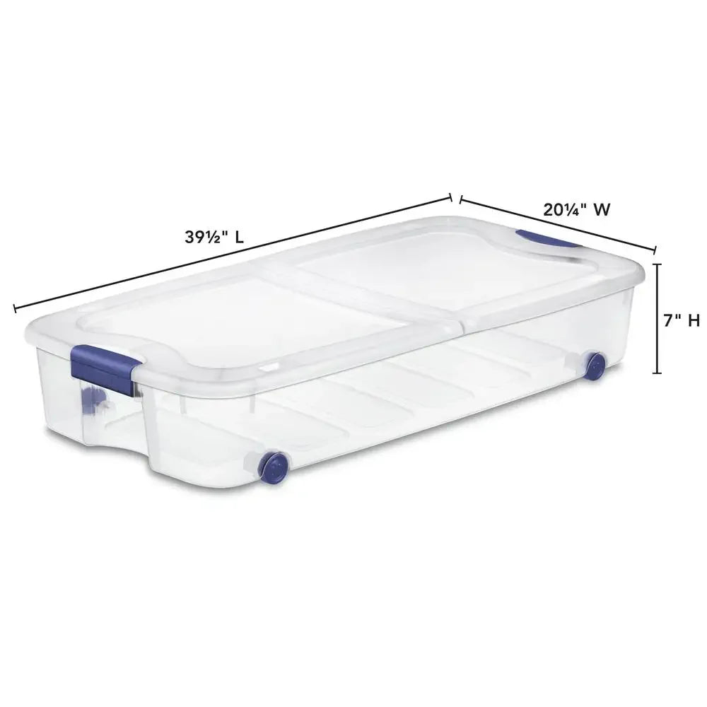 2 - 66 Quart Underbed Storage Box With Wheels