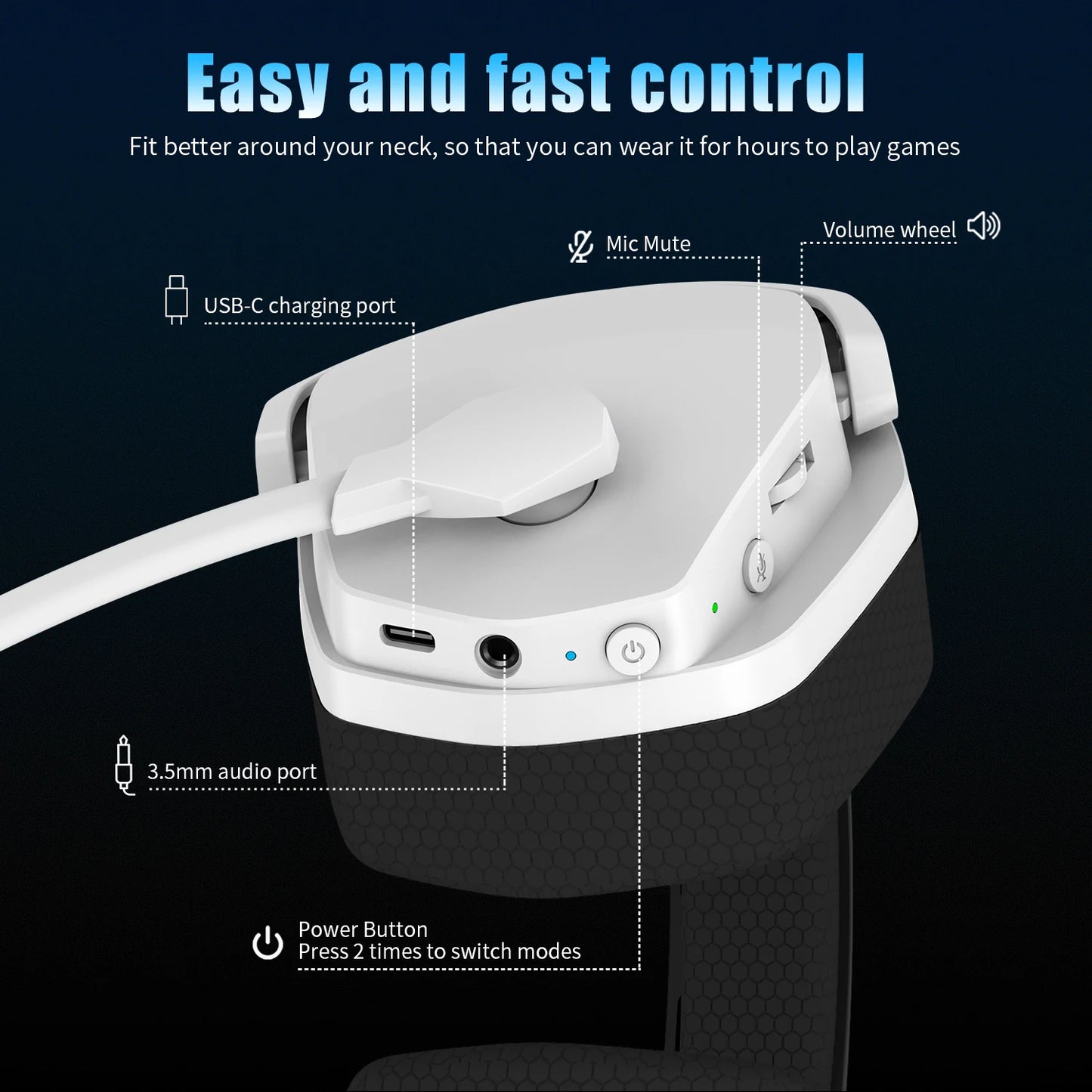 2.4G Dual Wireless Gaming Bluetooth Headset