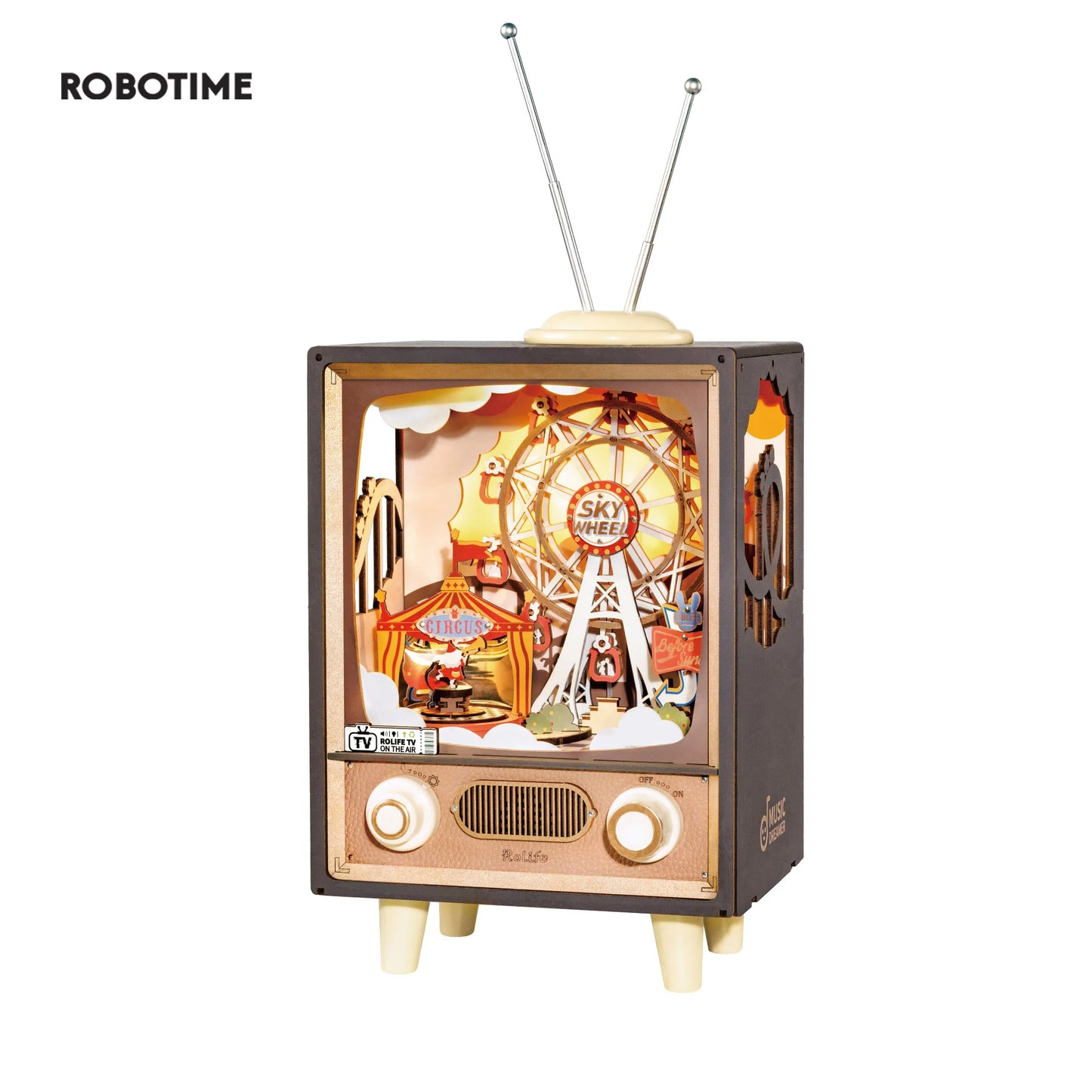 Robotime Sunset Carnival Music Boxes with Lights