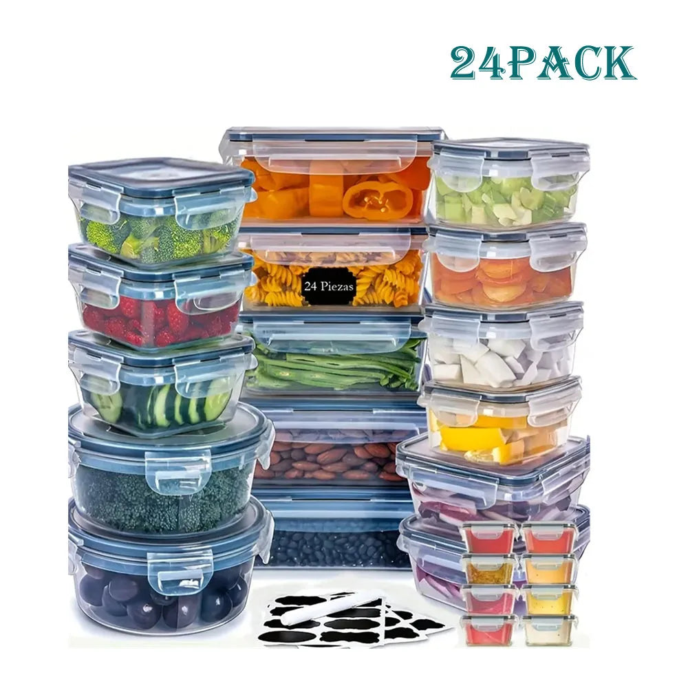 24pcs Kitchen Storage Container Set with Lids