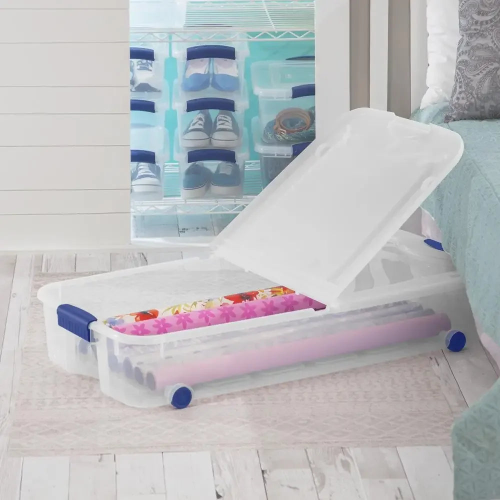 2 - 66 Quart Underbed Storage Box With Wheels