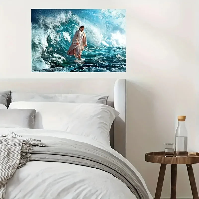 Canvas Painting, Wooden Frame, Ready to Hang