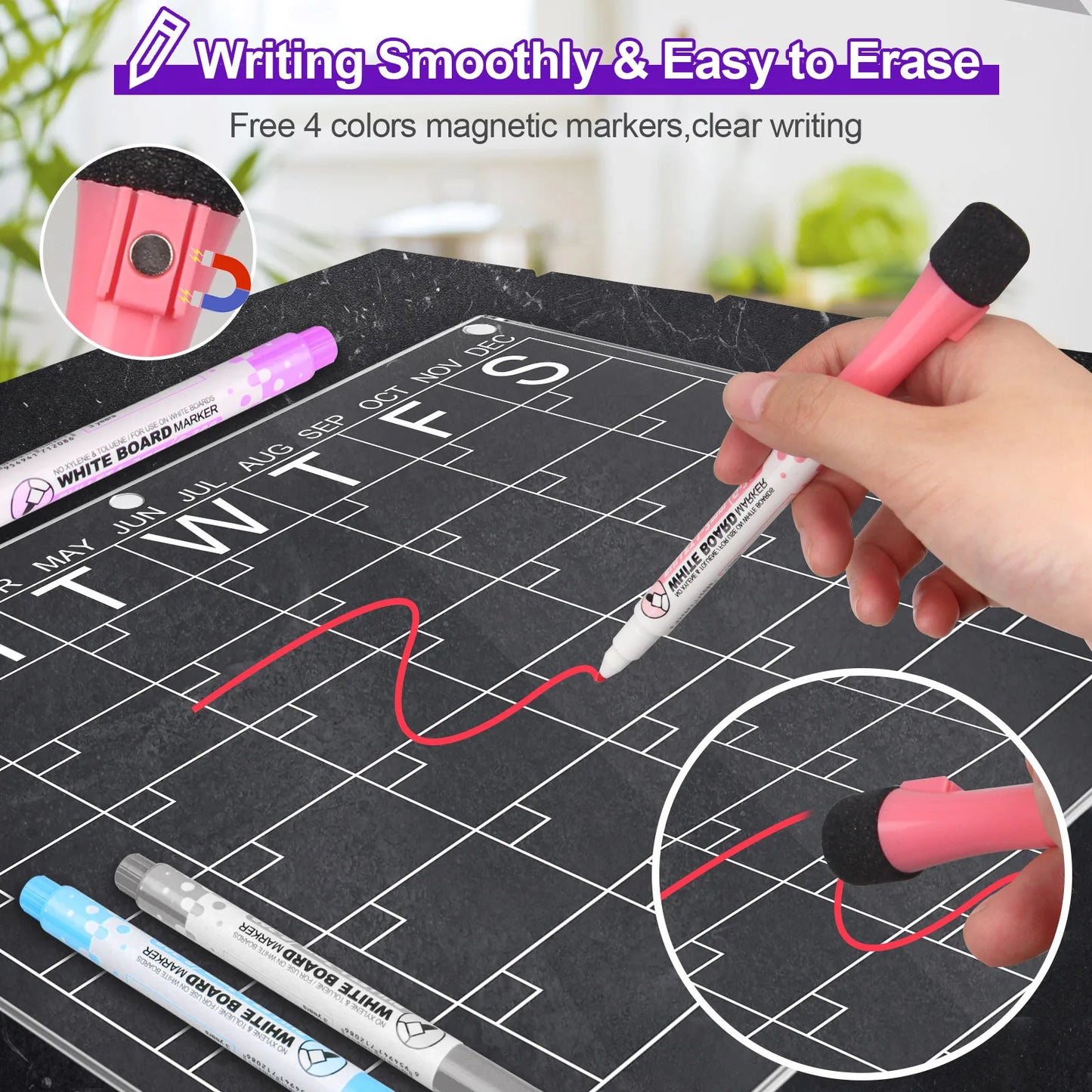 Magnetic Weekly Calendar For Home Or Office