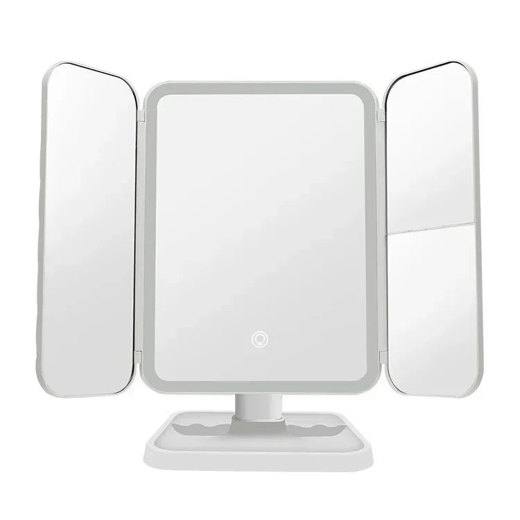 Trifold Makeup Mirror LED Lights