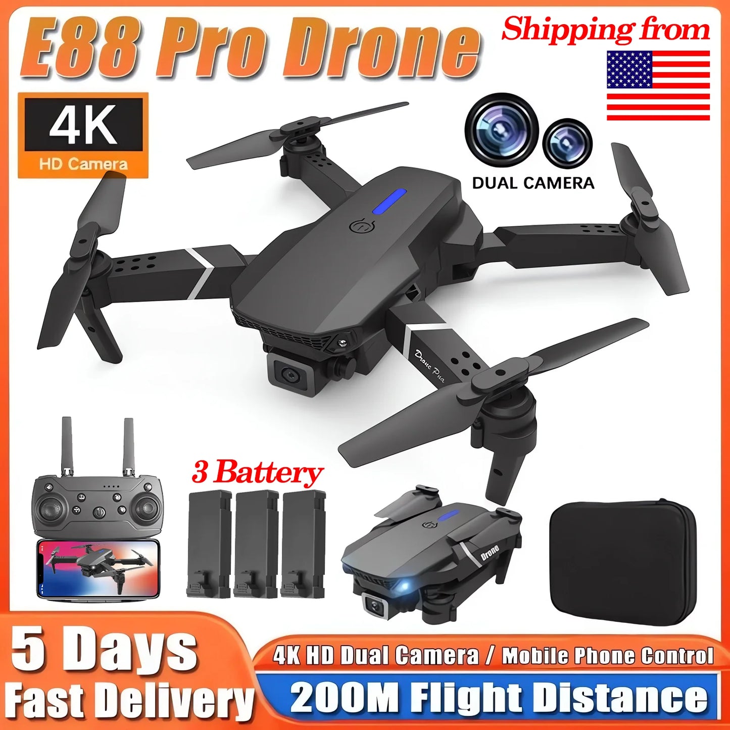Pro Drone 1080P Wide Angle HD Camera