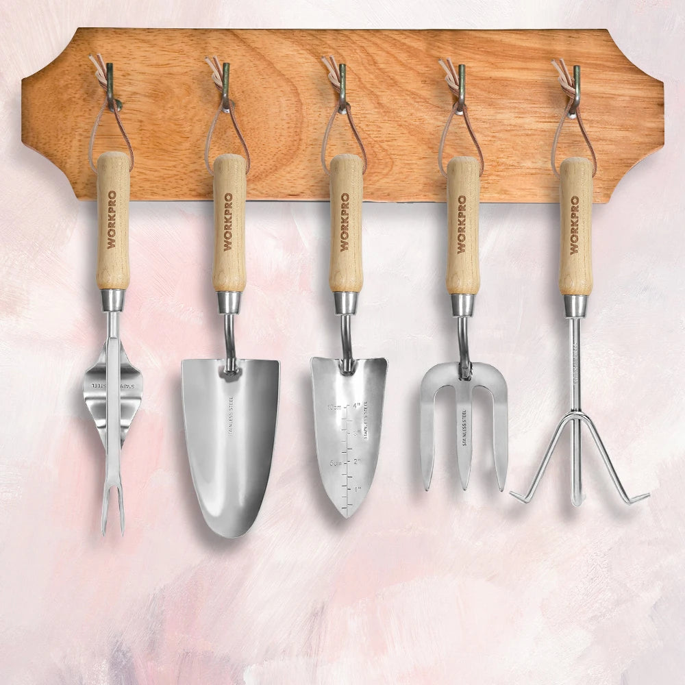 WORKPRO 8-Piece Pink Garden Tool Set