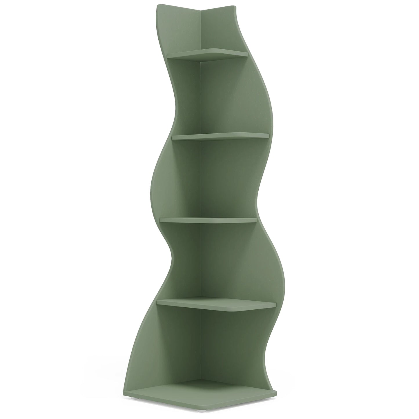 Modern 5-Tier Corner Bookshelf