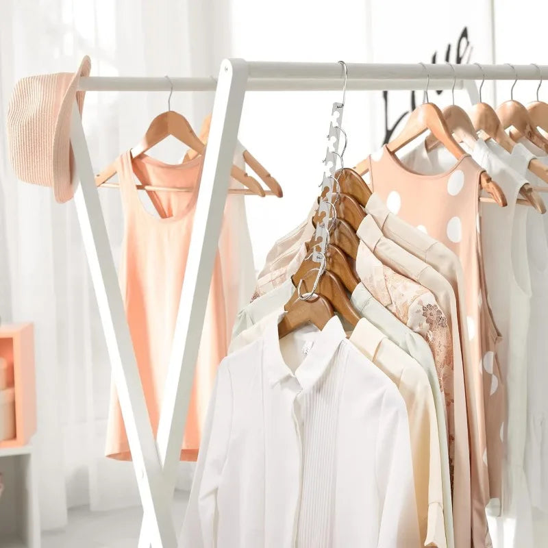 Space Saving Hangers for Clothes 20 Pack, Heavy Duty Hanger Organizer | 30 Lbs Capacity |, Metal Magic Hanger