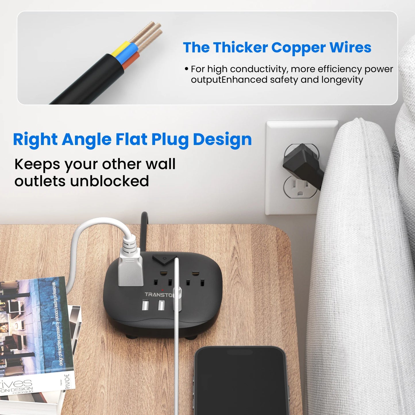 Quick Charge Outlet with 3 USB Ports