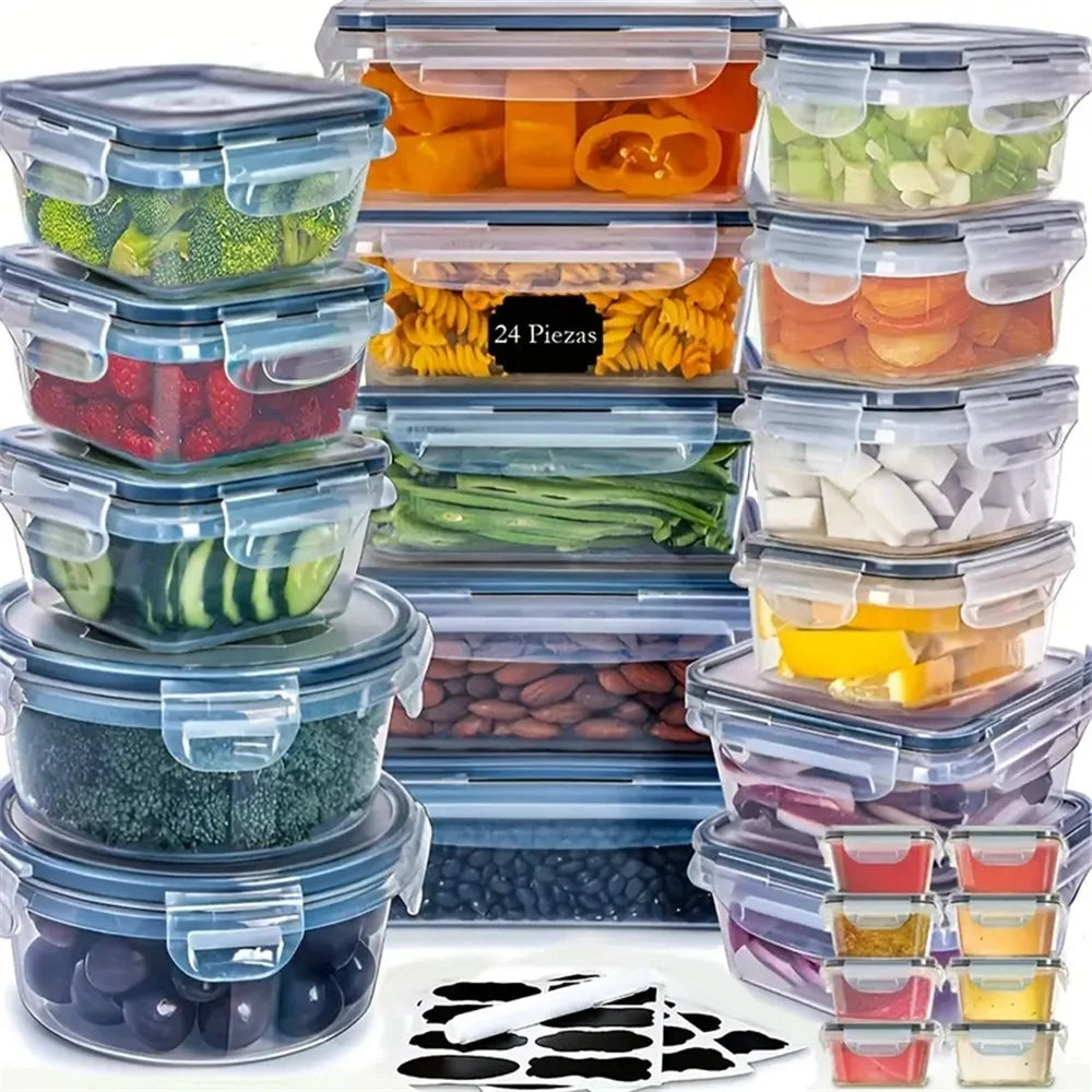 24pcs Kitchen Storage Container Set with Lids