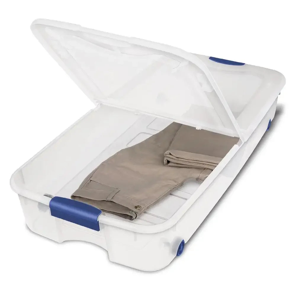 2 - 66 Quart Underbed Storage Box With Wheels