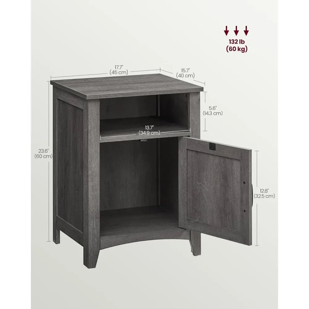 Set of 2, Farmhouse Style Nightstands